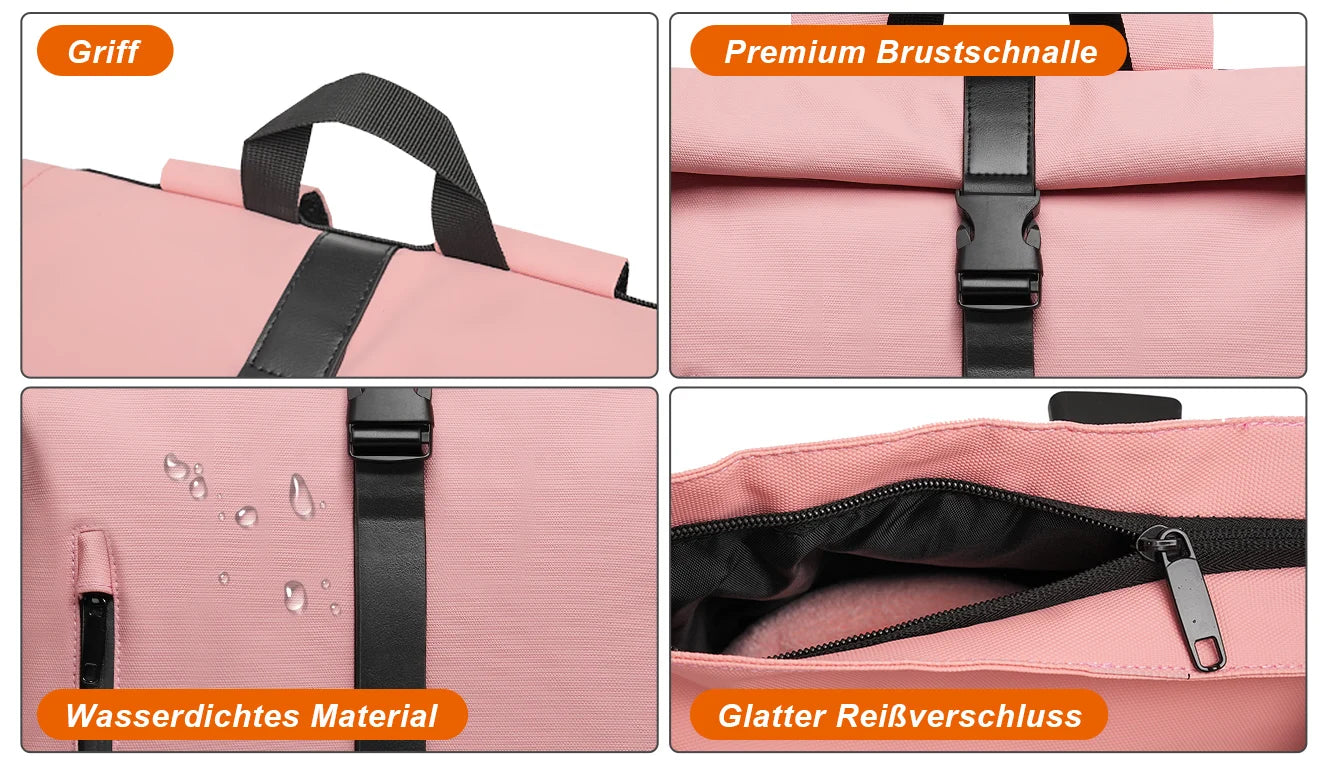 22L Anti-Diebstahl Laptop-Rucksack 15,6 Zoll Schule Outdoor leicht 6 Farben