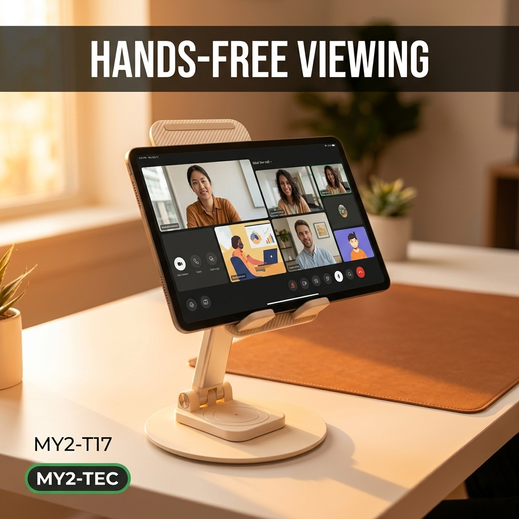 Handy Tablet Staender MY2-T17 Seitenansicht mit Doppelgelenk Detail