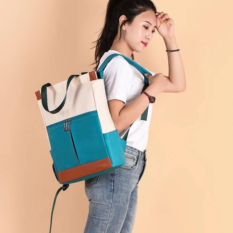 Damen-Rucksack aus Oxford-Stoff in vier Farbvarianten
