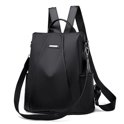 Damen-Rucksack aus Oxford-Stoff mit rückseitigem Reißverschluss