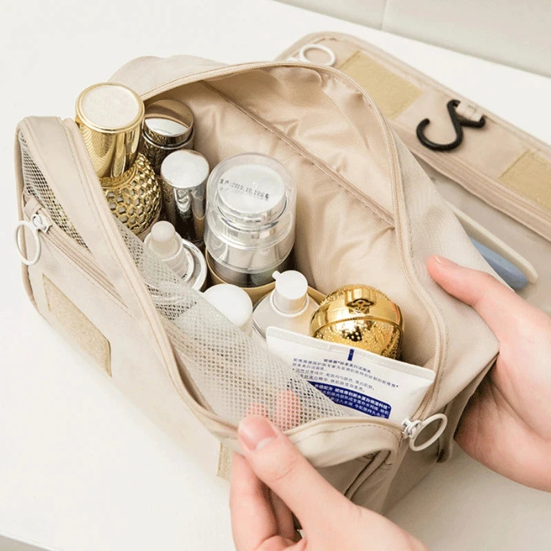 Reise Makeup Bag Wasserdicht Toilettenartikel Organizer Haken Damen 6 Farben