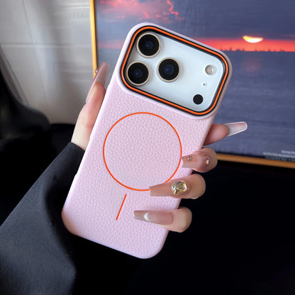 Litschi Leder Textur MagSafe iPhone Huelle Produktfoto litchi leather magsafe case product photo Bild 10