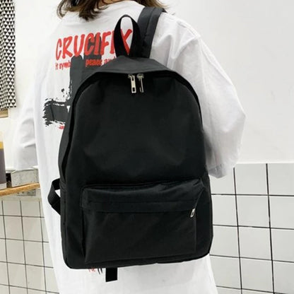Damen-Rucksack aus Oxford-Stoff mit rückseitigem Reißverschluss