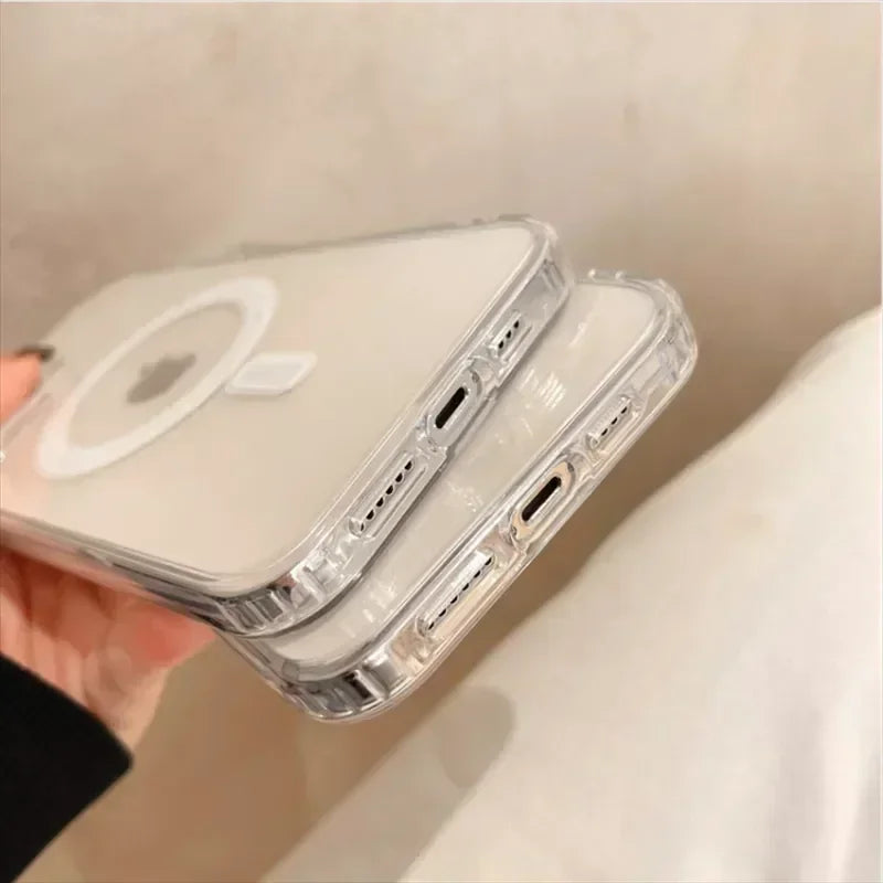 MagSafe Handyhuelle iPhone 16 Plus transparent kabellos laden clear case wireless charging