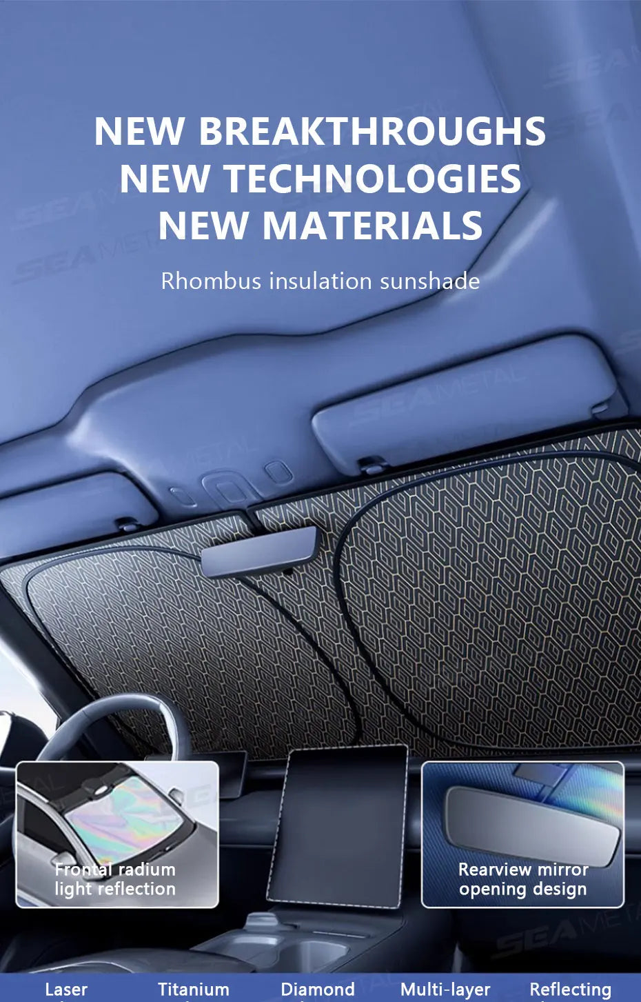 SEAMETAL Sonnenschutz Universal PKW SUV MPV universal fit sedan suv mpv seametal