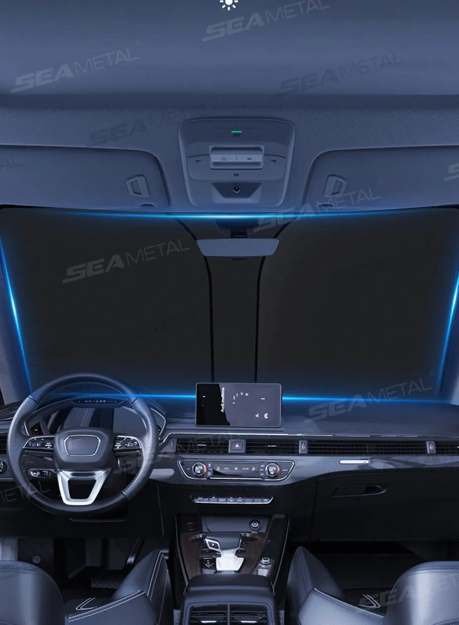 Faltbarer Sonnenschutz für die Auto-Frontscheibe