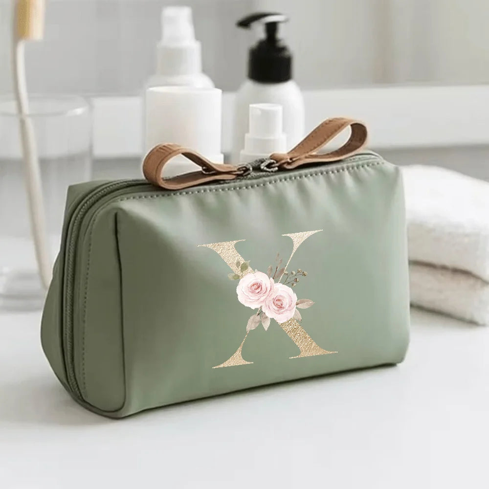 Bedruckte Kosmetiktasche aus Polyester mit Reißverschluss