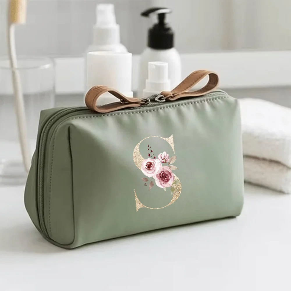 Bedruckte Kosmetiktasche aus Polyester mit Reißverschluss
