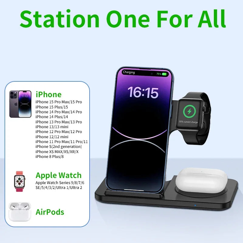 Faltbare Wireless-Ladestation in mehreren Ausführungen