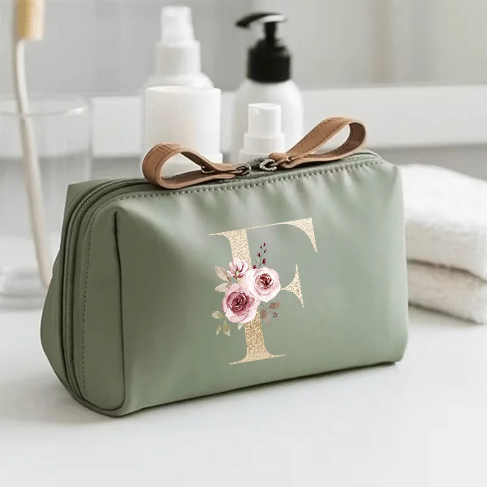 Bedruckte Kosmetiktasche aus Polyester mit Reißverschluss