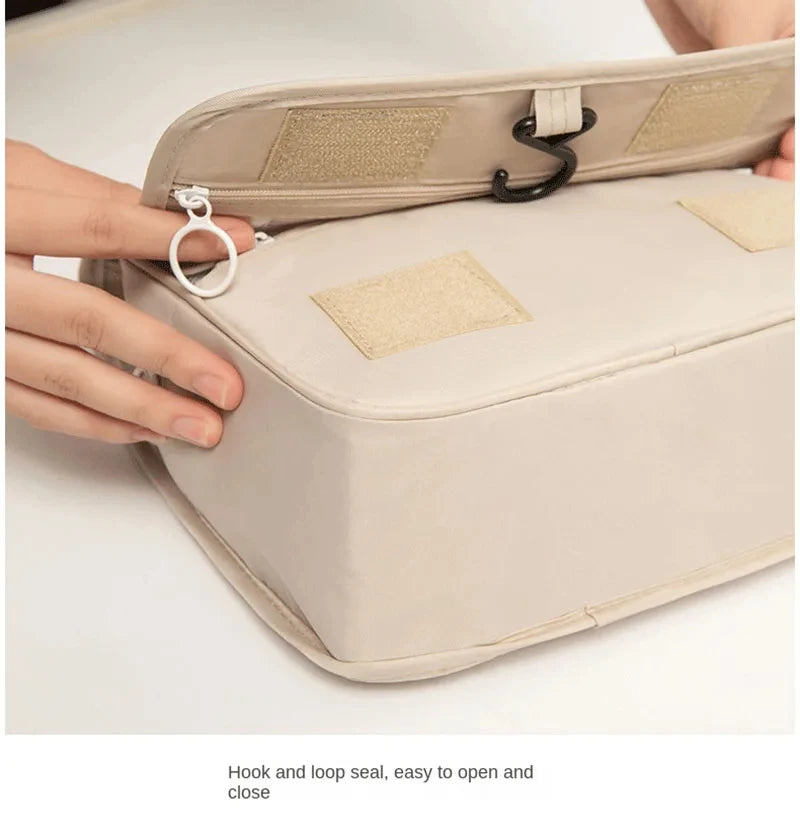 Reise Makeup Bag Wasserdicht Toilettenartikel Organizer Haken Damen 6 Farben