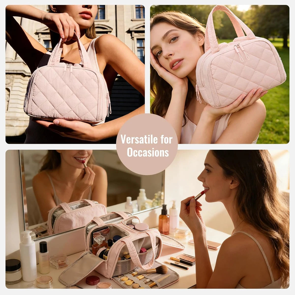 Kosmetik Reisetasche bei Reise im Einsatz travel cosmetic bag in use