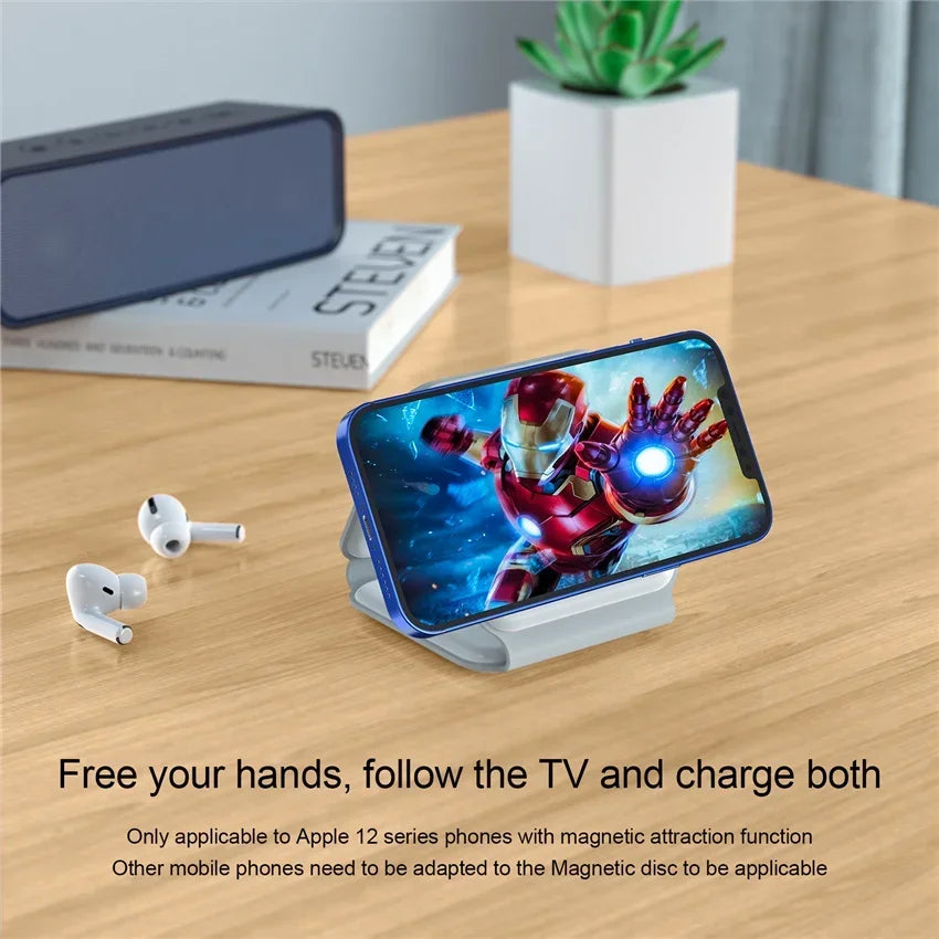 3-in-1 Wireless Ladestation MagSafe iPhone Apple Watch AirPods Qi Schnellladen