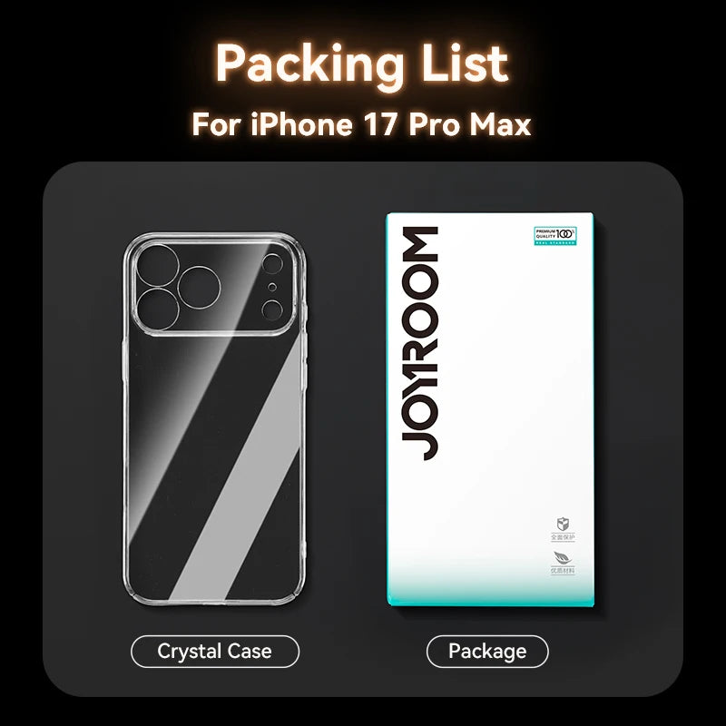 Kristallklare PC iPhone Huelle iPhone 16 17 Pro Max Produktfoto crystal clear pc case front Bild 6