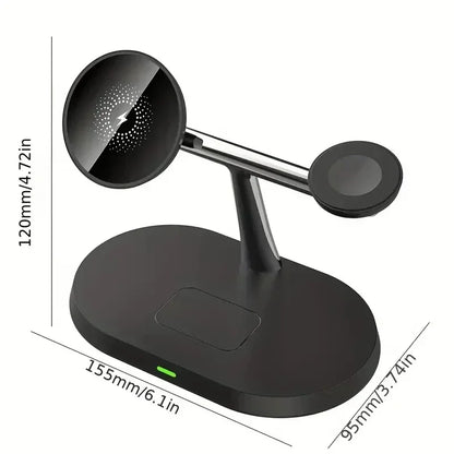 Magnetischer 3-in-1-Ladeständer für kompatible Apple-Geräte