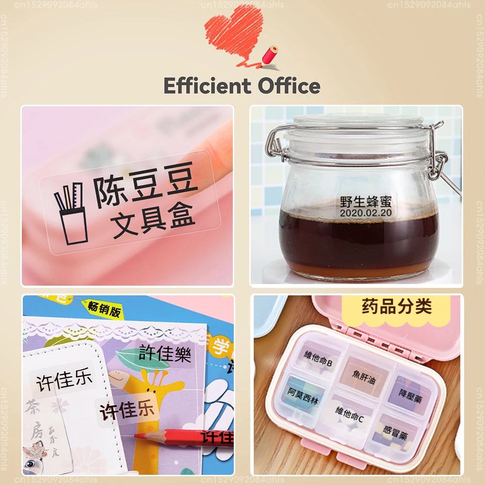 P15 Bluetooth Etikettendrucker Mini Thermodrucker Tintenfrei iOS Android 203 DPI