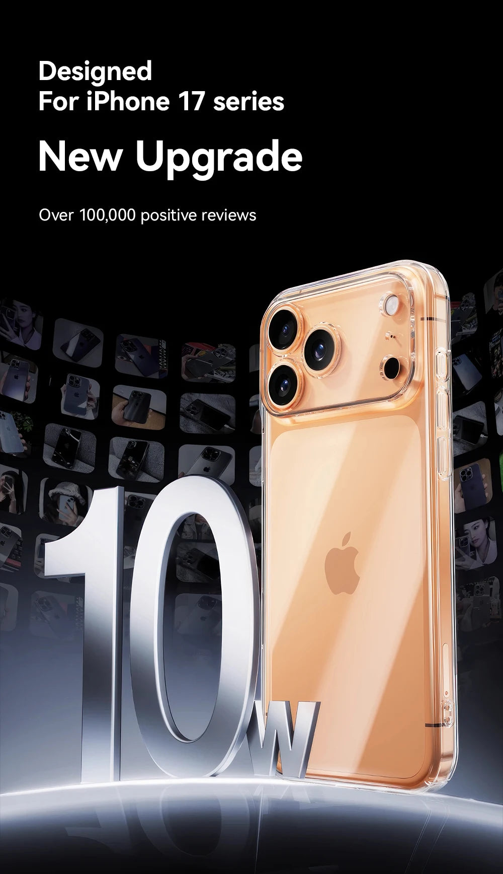 Kristallklare PC iPhone Huelle iPhone 16 17 Pro Max Produktfoto crystal clear pc case front Bild 11