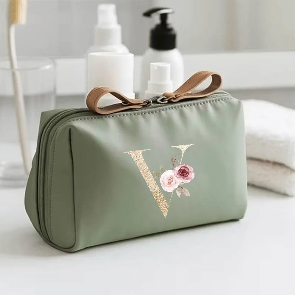 Bedruckte Kosmetiktasche aus Polyester mit Reißverschluss