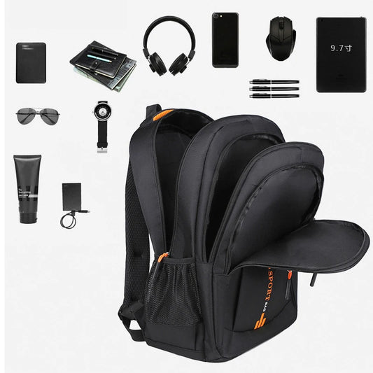 Anti-Diebstahl Laptop Rucksack wasserdicht schwarz orange gruen anti-theft laptop backpack waterproof