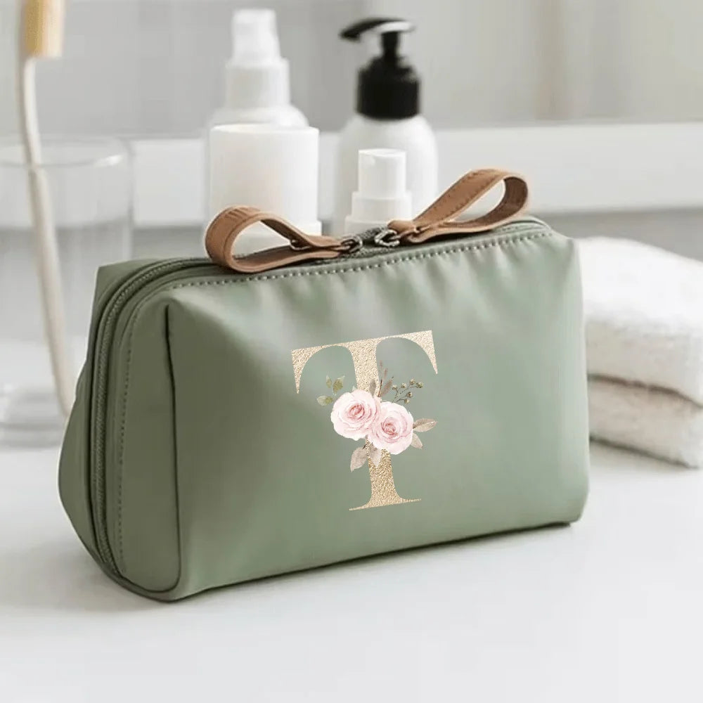 Bedruckte Kosmetiktasche aus Polyester mit Reißverschluss