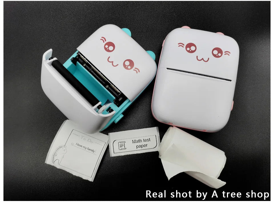 Tragbarer Mini Thermodrucker Bluetooth Foto Etiketten Drucker 203 DPI kabellos