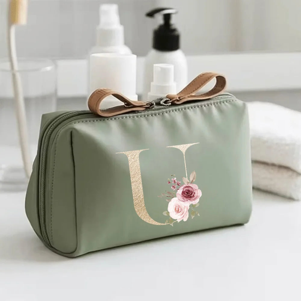 Bedruckte Kosmetiktasche aus Polyester mit Reißverschluss