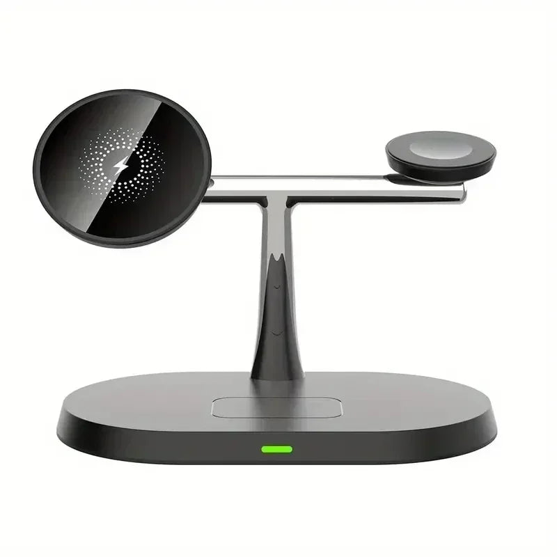 3-in-1 Wireless Ladestation iPhone Apple Watch AirPods MagSafe QC3.0 Schwarz