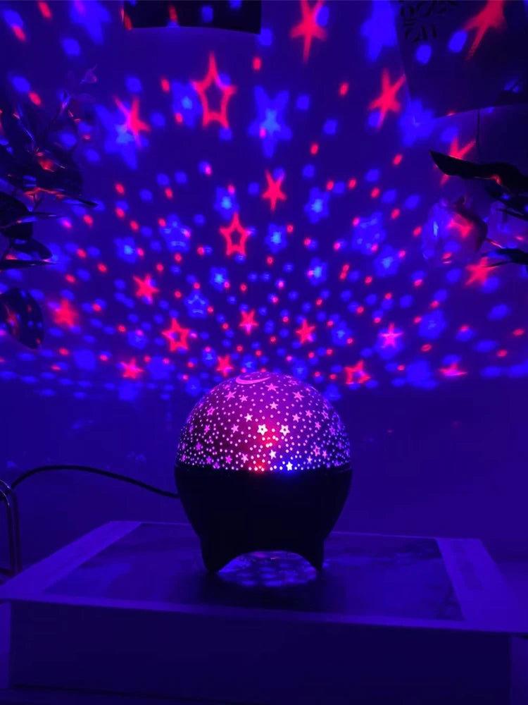 RGB LED Sternenhimmel Projektor Nachtlicht Sterne Mond USB Kinderzimmer Deko