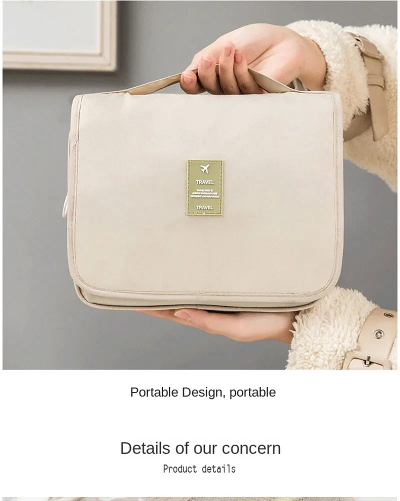 Reise Makeup Bag Wasserdicht Toilettenartikel Organizer Haken Damen 6 Farben