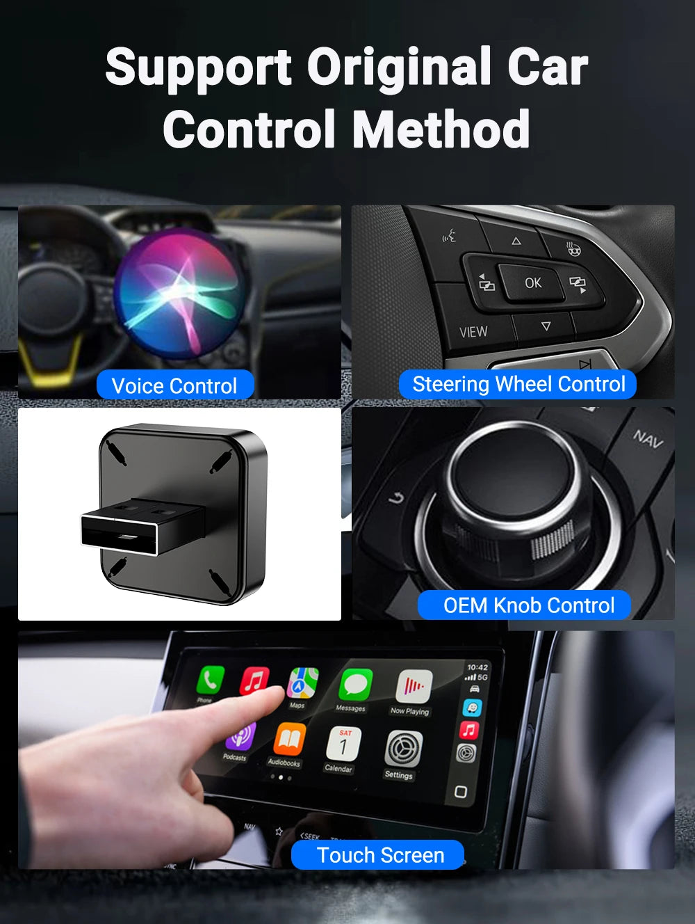 2026 Wireless CarPlay Android Auto Adapter 5G WLAN OTA Toyota Audi VW Plug Play