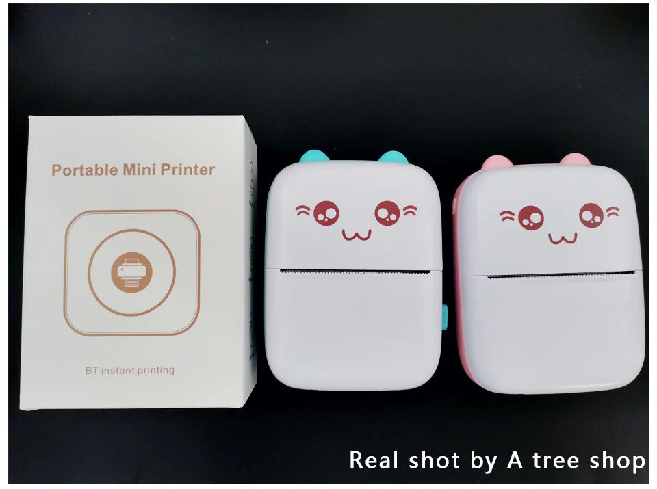 Tragbarer Mini Thermodrucker Bluetooth Foto Etiketten Drucker 203 DPI kabellos