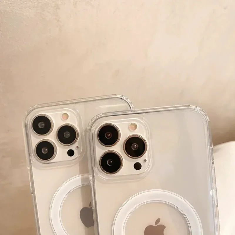MagSafe Handyhuelle iPhone 15 Plus transparent magnetisch clear case iPhone 15 Plus