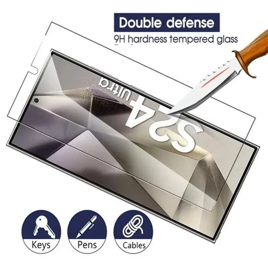 4er-Pack Panzerglas Samsung Galaxy S26 Plus HD klar - Seitenansicht tempered glass side view