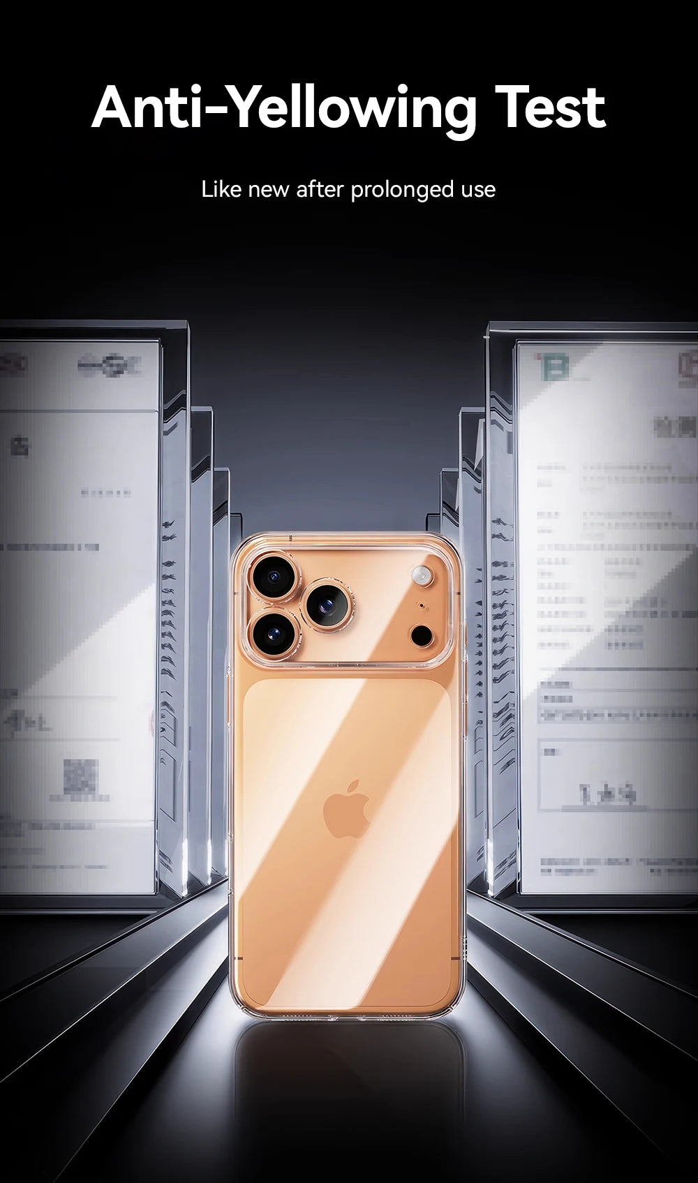 Kristallklare PC iPhone Huelle iPhone 16 17 Pro Max Produktfoto crystal clear pc case front Bild 15