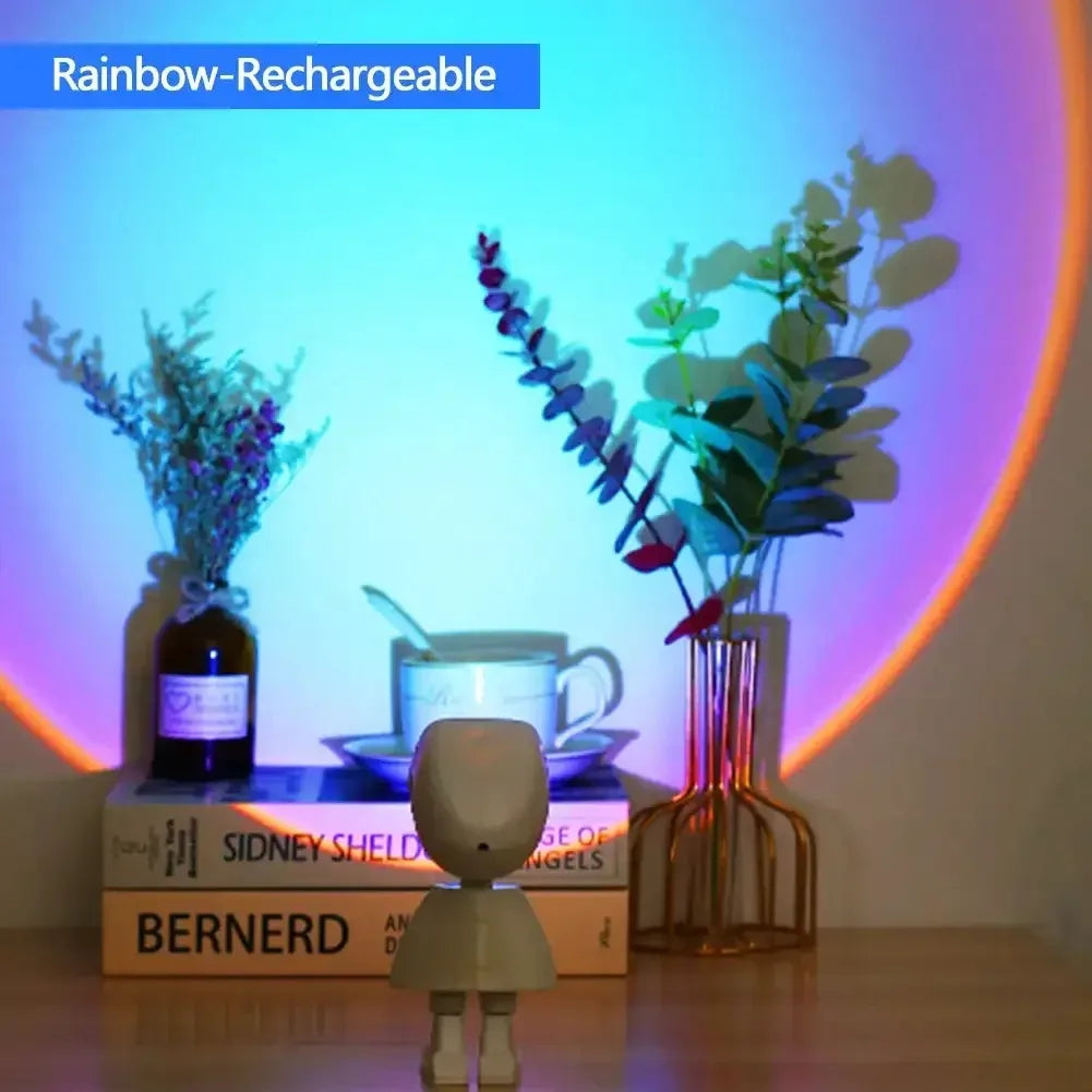 Astronaut Projektor aufladbar Regenbogen Sonnenuntergang Nachtlicht Kinderzimmer