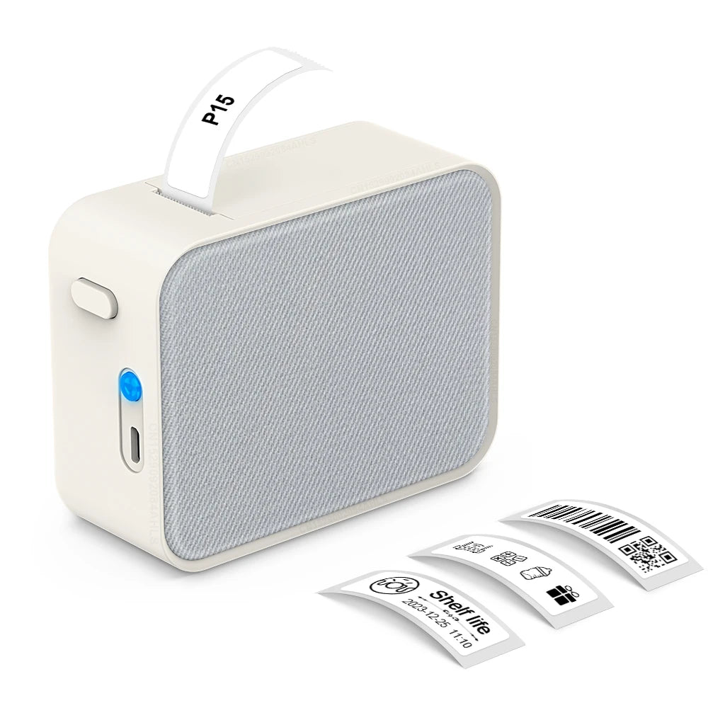 P15 Bluetooth Etikettendrucker Mini Thermodrucker Tintenfrei iOS Android 203 DPI