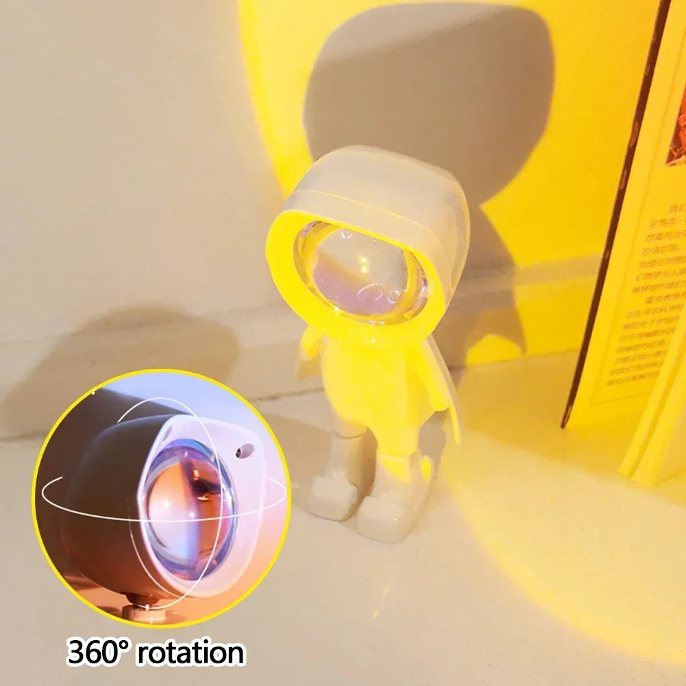 Astronaut Projektor aufladbar Regenbogen Sonnenuntergang Nachtlicht Kinderzimmer