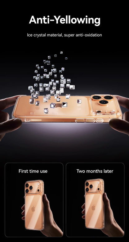 Kristallklare PC iPhone Huelle iPhone 16 17 Pro Max Produktfoto crystal clear pc case front Bild 14