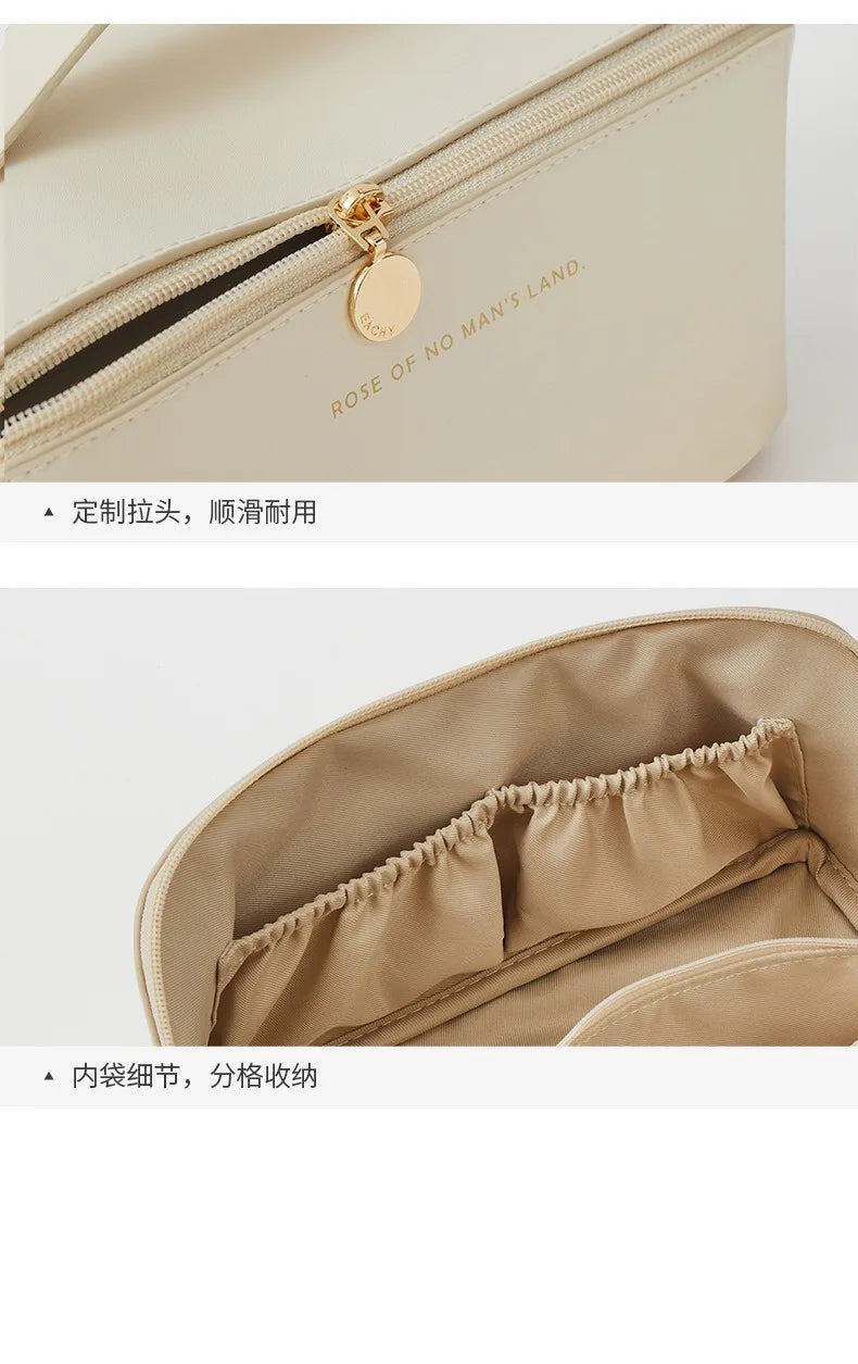 Große Kosmetiktasche mit Reißverschluss und Innenfächern