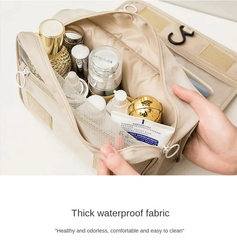 Reise Makeup Bag Wasserdicht Toilettenartikel Organizer Haken Damen 6 Farben