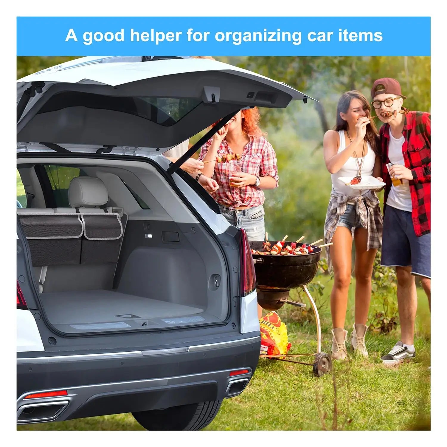 Auto-Organizer Verpackung Lieferumfang car seat organizer packaging contents