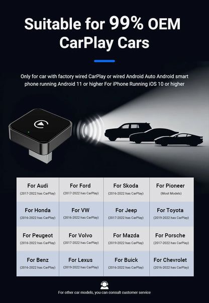 USB-Adapter für kabelloses CarPlay und Android Auto mit OTA