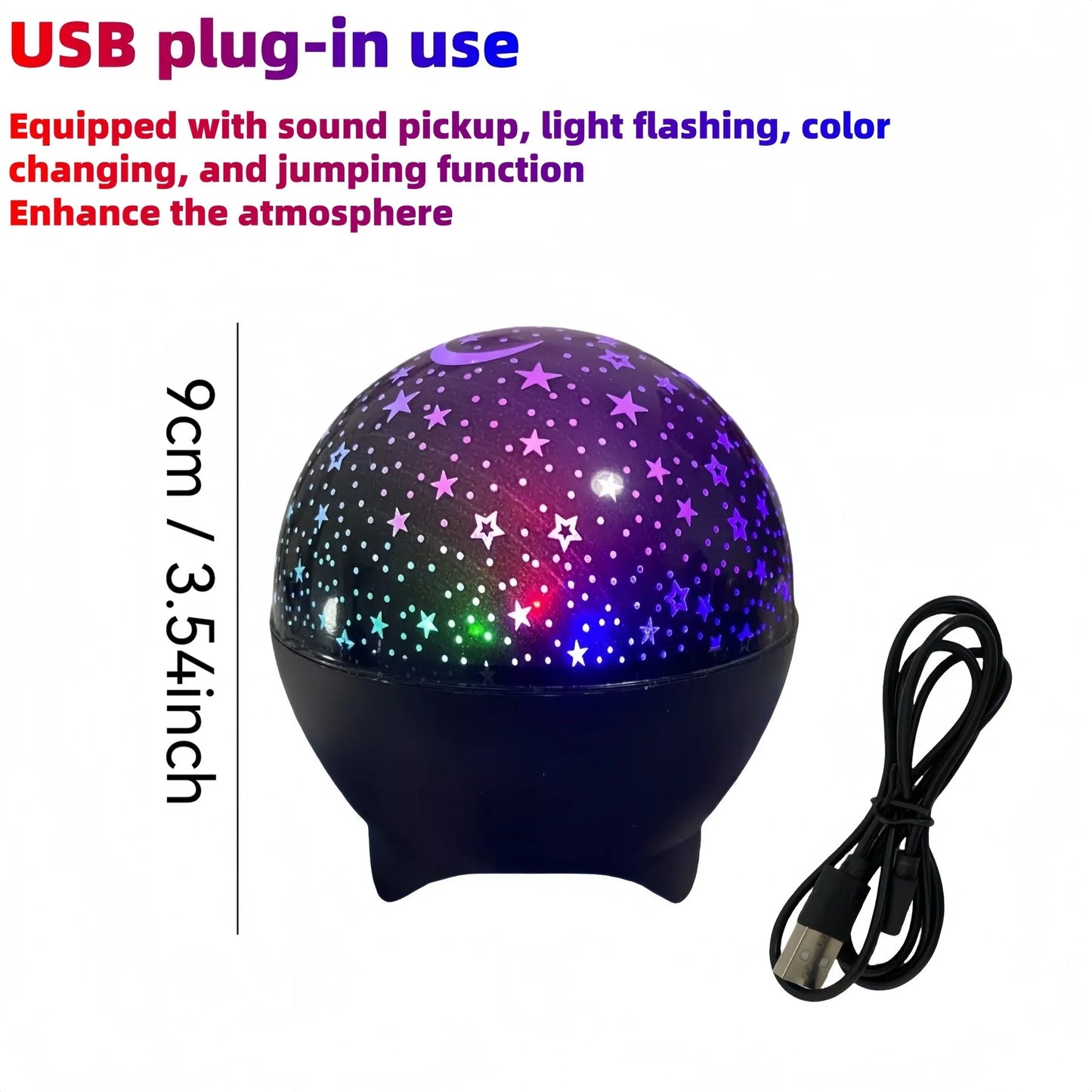 RGB LED Sternenhimmel Projektor Nachtlicht Sterne Mond USB Kinderzimmer Deko