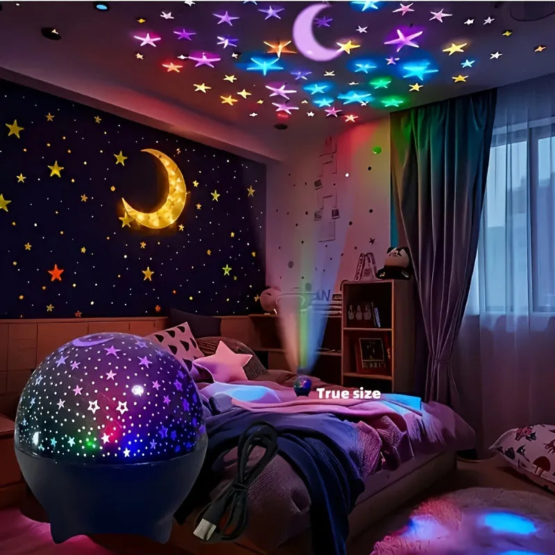 RGB Nachtlicht LED Sterne Mond Galaxie Projektor rgb night light led starry galaxy projector