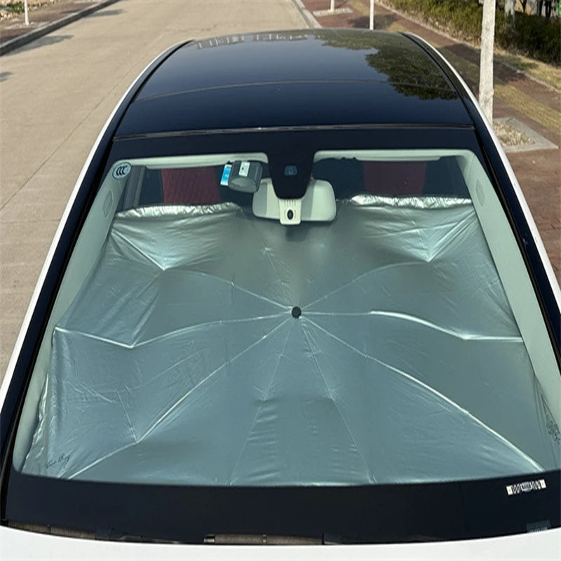 Auto Sonnenschutz Frontscheibe Ausrollbar UV-Schutz Hitzeisolierung Windschutzscheibe Parasol car sunshade windshield retractable sunscreen heat insulation front parasol universal