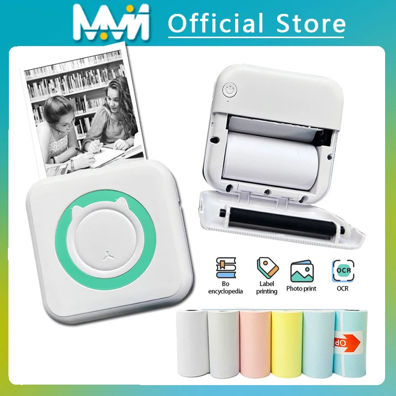 Portabler Mini Thermodrucker lila Bluetooth portable thermal printer bluetooth