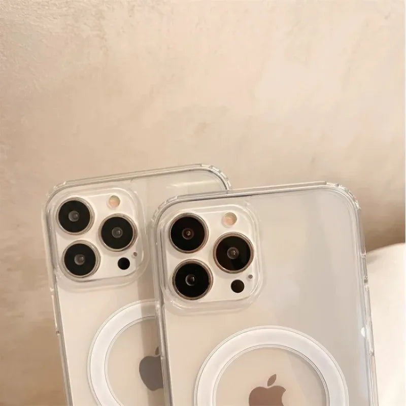 MagSafe Handyhuelle iPhone 14 Pro transparent Kamerarahmen Schutz clear case camera protection