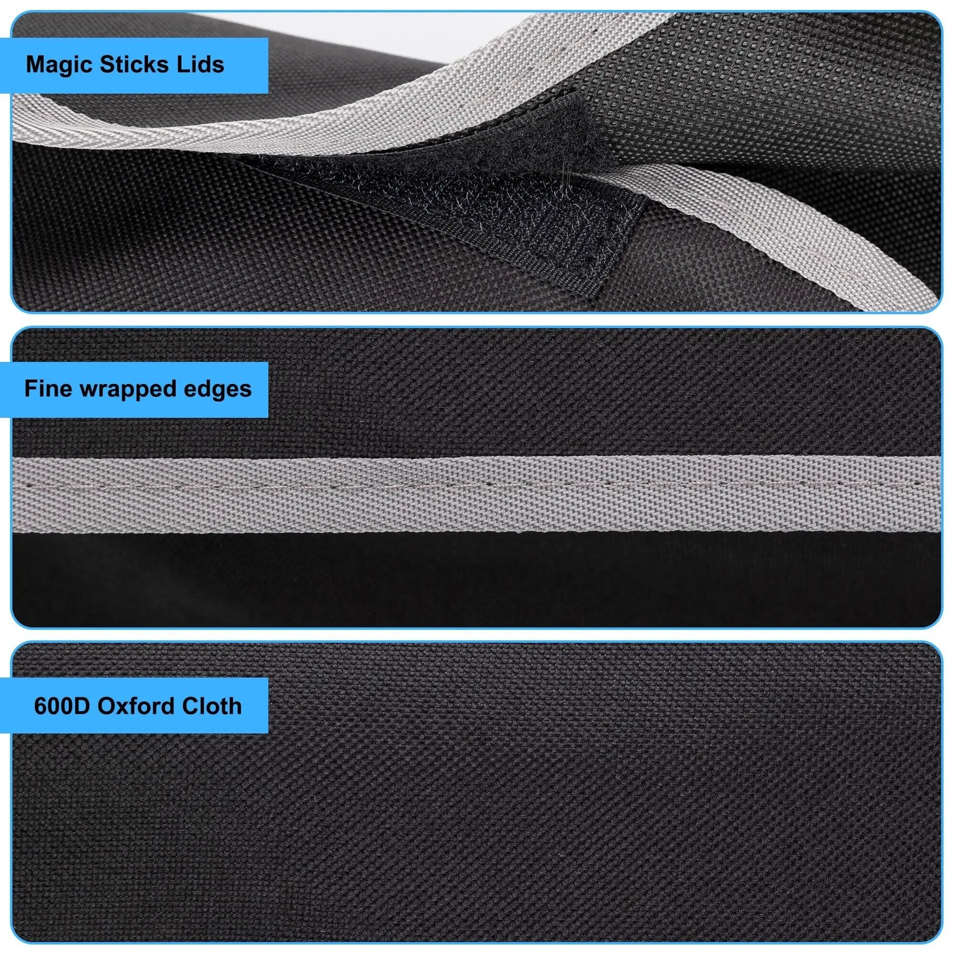 Nahaufnahme Oxford-Material Verarbeitung close-up oxford fabric car organizer quality