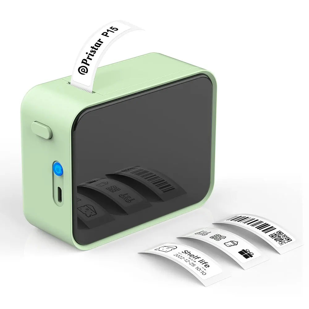 P15 Bluetooth Etikettendrucker Mini Thermodrucker Tintenfrei iOS Android 203 DPI