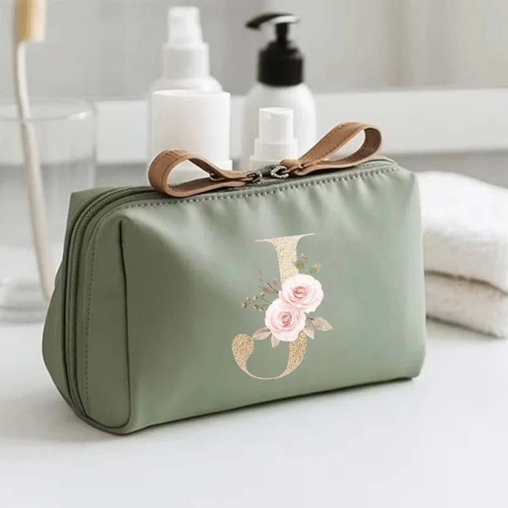 Bedruckte Kosmetiktasche aus Polyester mit Reißverschluss